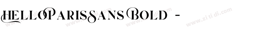 HelloParisSans Bold字字体转换